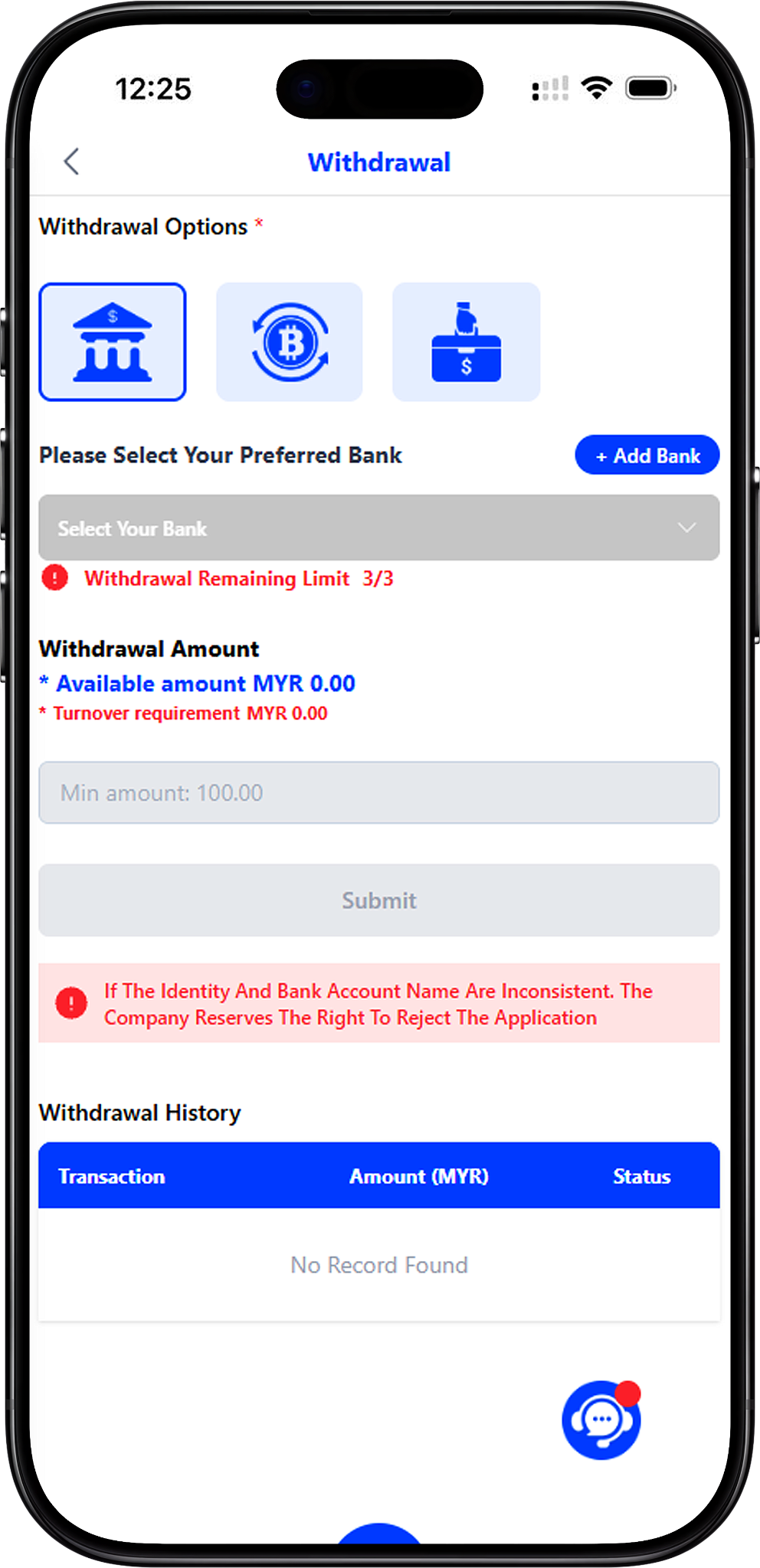KK8 Withdrawal Steps